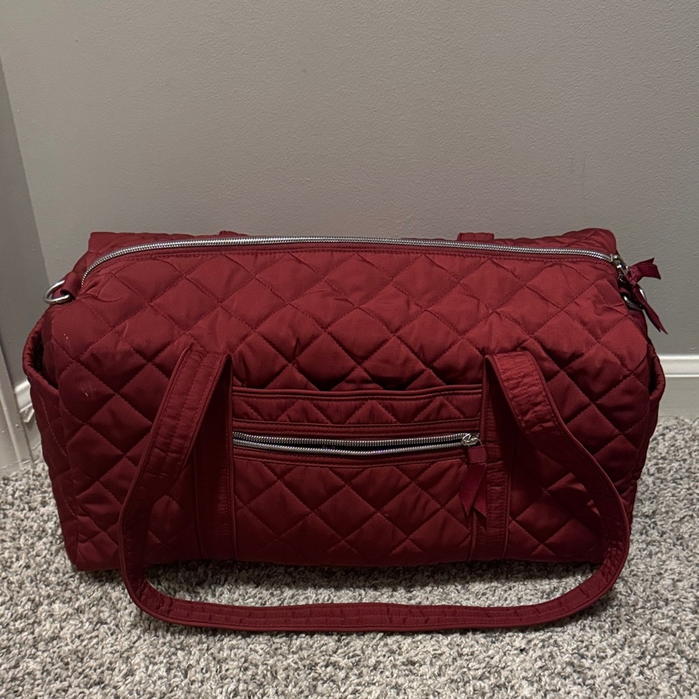 Vera Bradley Quilted Red Travel Bag